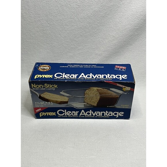 Pyrex Other - 1986 Pyrex Clear Advantage 213-NS R 1.5 QT/1.5L LOAF DISH 8.5" X 4.5" New in Box